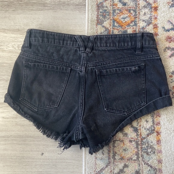 Volcom Stone Rolled Short Black Denim Size 1 - Picture 2 of 5